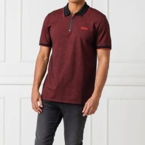 Hugo Boss COTTON-BLEND POLO SHIRT WITH OTTOMAN STRUCTURE